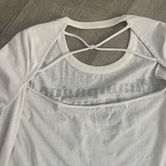 Chaser White “Champagne is my happy place” T-shirt with Open Back - Picture 7 of 9